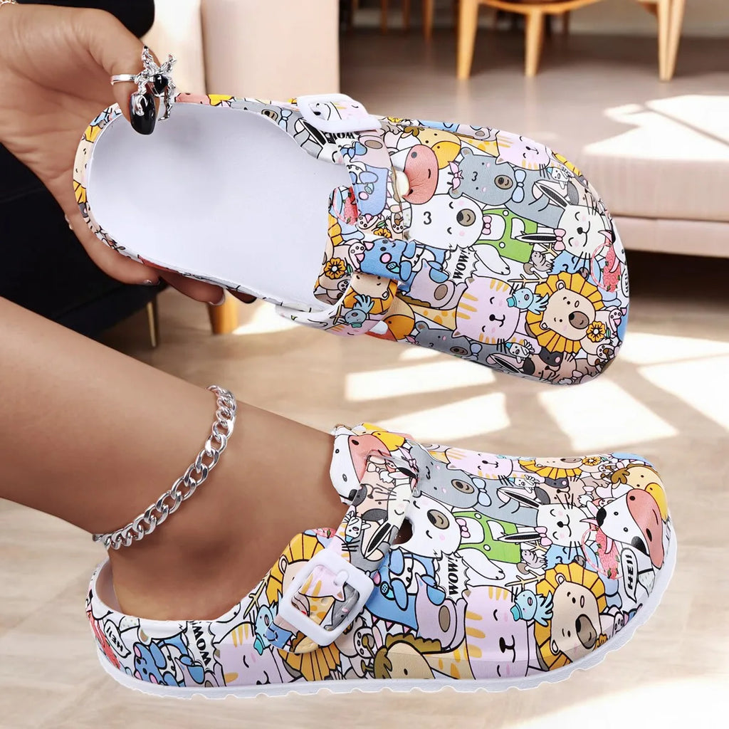 Pantuflas Enfermería Flor