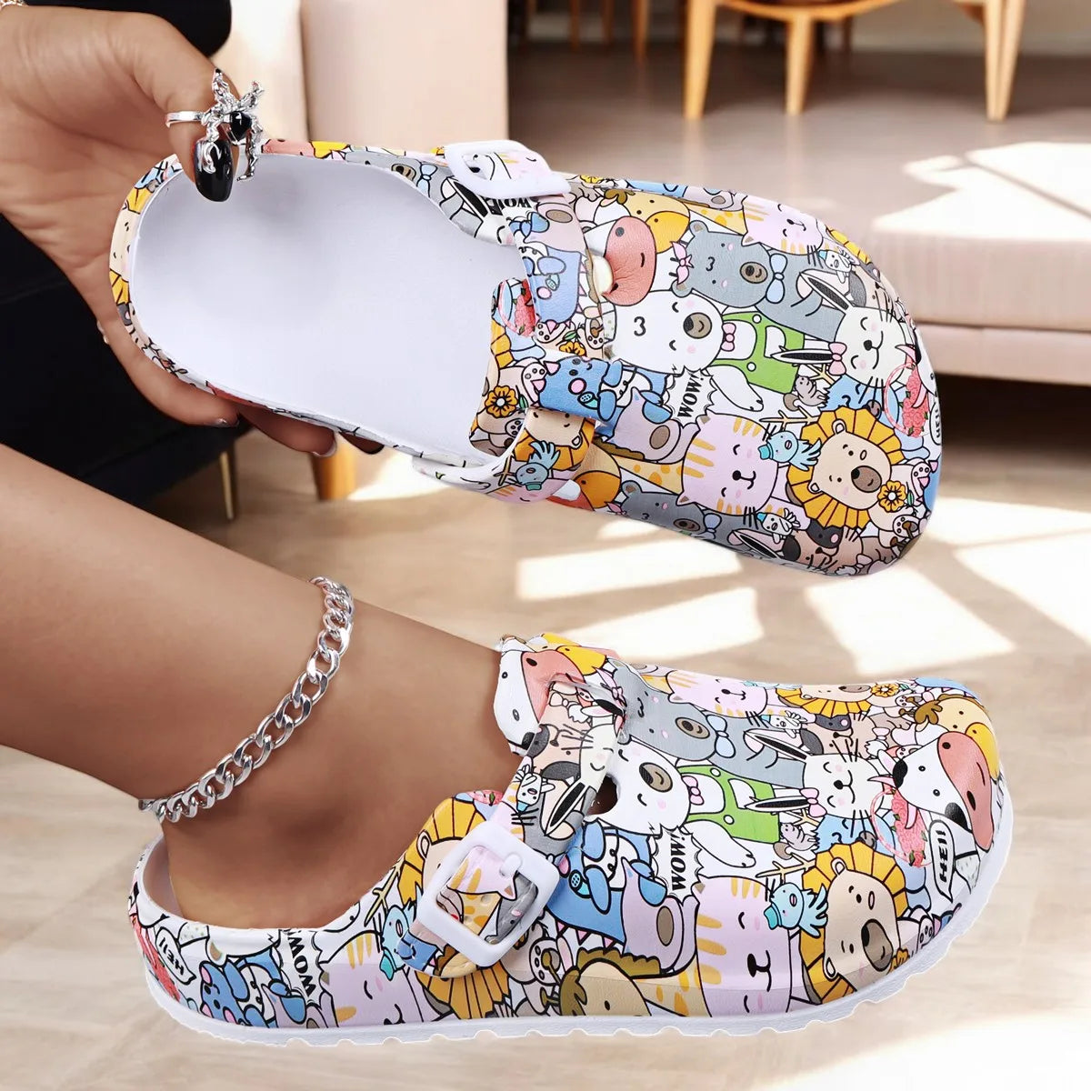 Pantuflas Enfermería Flor