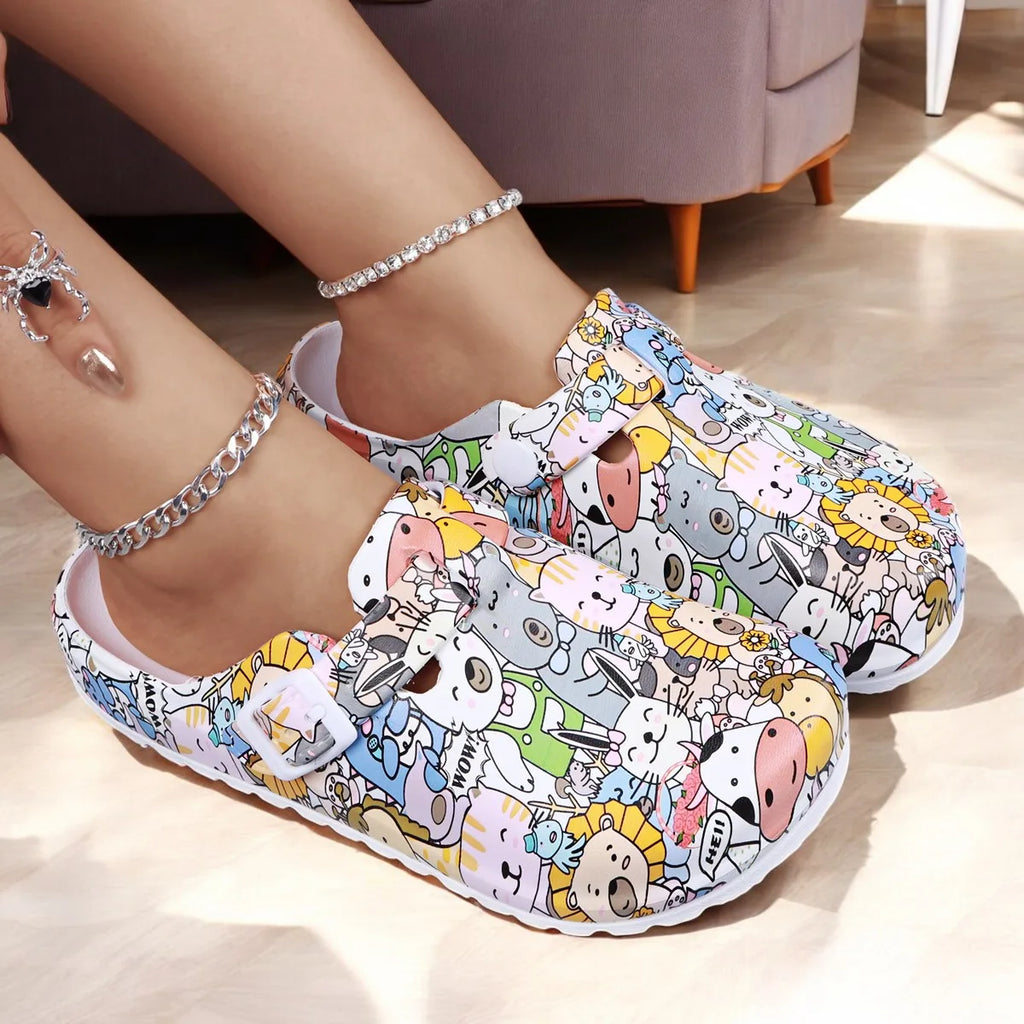 Pantuflas Enfermería Flor